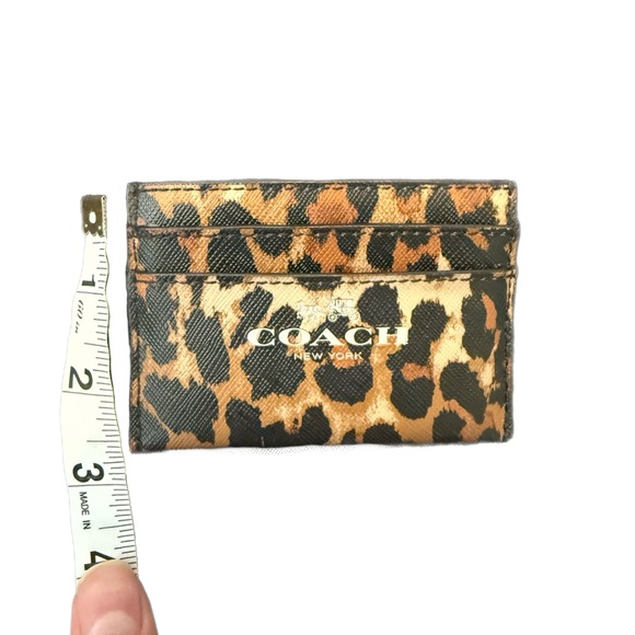 Coach Leopard Print Card Holder 4x3 in. EUC - Picture 5 of 10